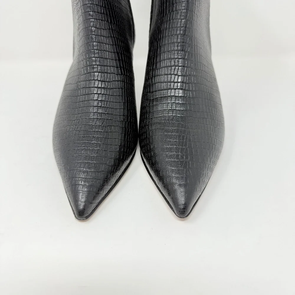 New Bruno Magli Nerina Bootie Black Snake Sz 7.5 - Picture 8 of 13